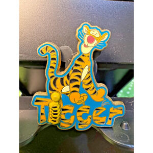 Disney Character Name Series Tigger Trading Pin Teal Background 2002 3D Letter I